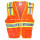 Men's Hi-Vis Fluorescent OrangeYellow Surveyor Vest